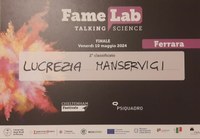 Lucrezia Manservigi, ricercatrice di Ing. Meccanica, seconda classificata di FameLab 