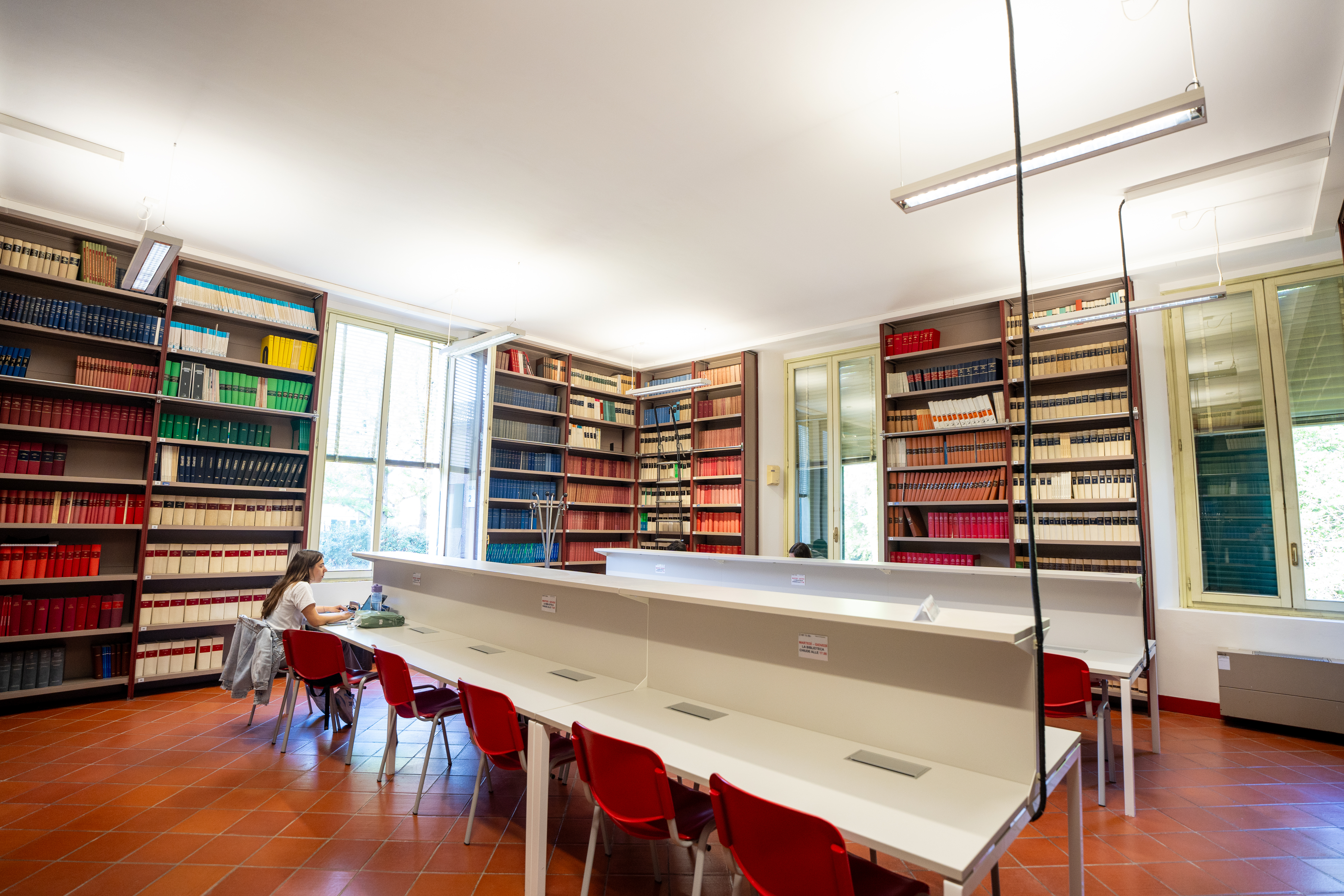 Una sala studio della Biblioteca