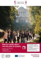 16 novembre 2022 | Borse di studio College of Europe e Farnesina / UE
