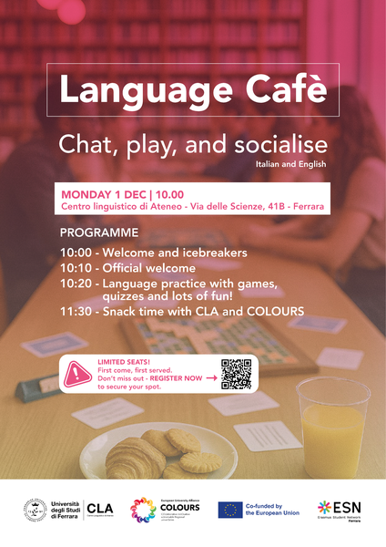 1 Dicembre 2025 - Language Cafè - Chat, play, and socialise