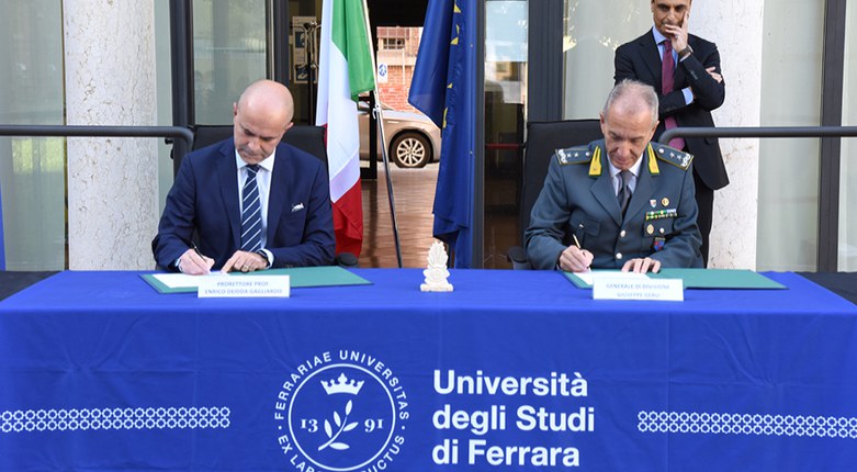 Guardia di Finanza e Unife | Firmata la convenzione per iscriversi a Giurisprudenza