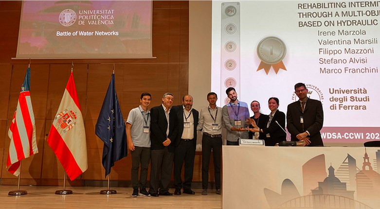 Crisi idrica | Il team di costruzioni Idrauliche di Unife vince la competizione Battle of Intermittent Water Supply