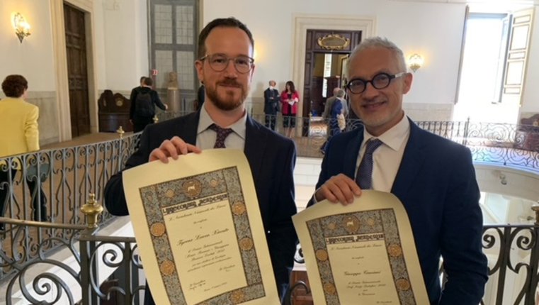 Accademia dei Lincei |  Cruciani e Xiccato di Unife premiati dal Presidente della Repubblica